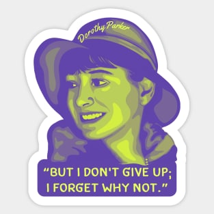 Dorothy Parker Portrait and Quote Sticker